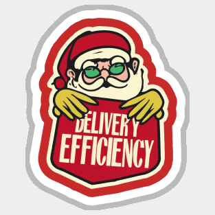 Santa’s delivery efficiency Sticker